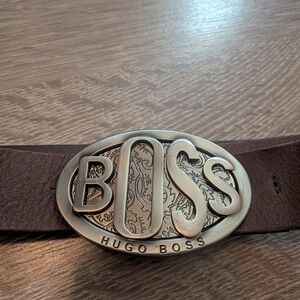 Hugo Boss Brown Leather Belt